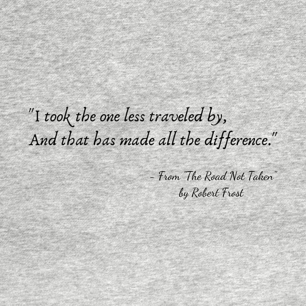 A Quote from "The Road Not Taken" by Robert Frost by Poemit